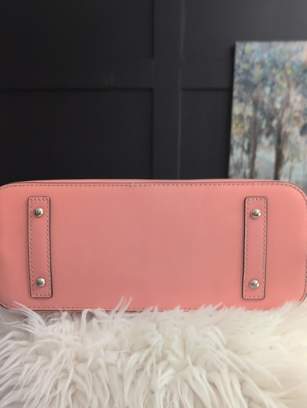 Dooney & Bourke Coral Pink Leather Tote - Picture 9 of 12